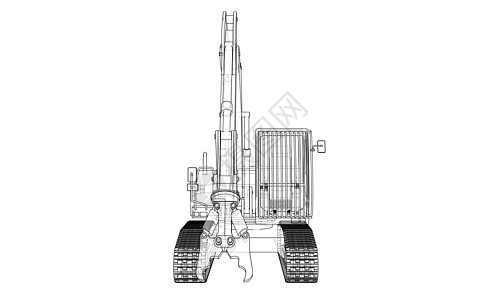 概述概念 韦克托房子建筑破碎机机械损害垃圾服务起重机打扫推土机图片