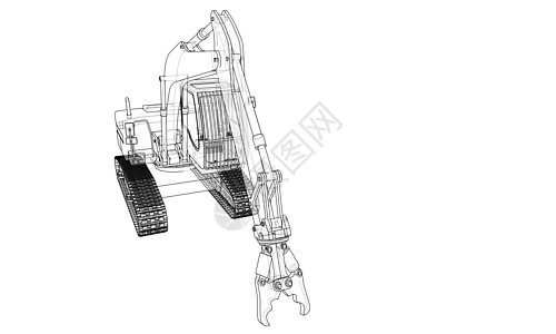 概述概念 韦克托挖掘机框架建筑液压维修草图损害破坏工具起重机图片