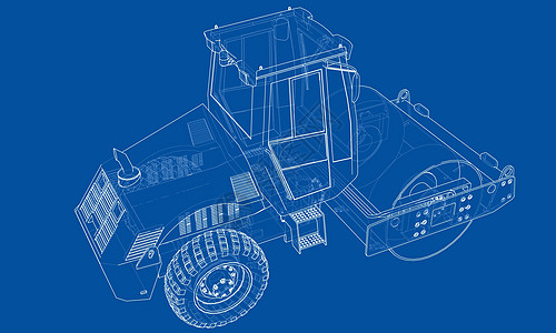 建筑机械 沥青压实机 vecto铺路车轮运输蓝图技术车辆路面卡车蒸汽道路图片
