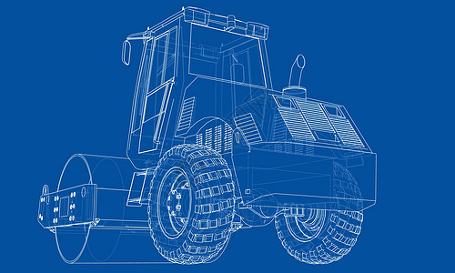 建筑机械 沥青压实机 vecto草图铺路插图工程车轮蒸汽车辆工作商业路面图片