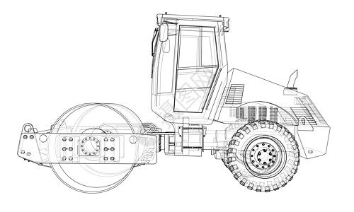 建筑机械 沥青压实机 vecto压实机施工机器插图卡车道路运输工程车辆路面图片