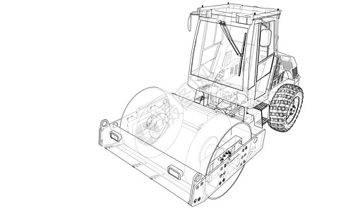 建筑机械 沥青压实机 vecto建造车辆维修工作卡车活动压实机道路车轮机器图片