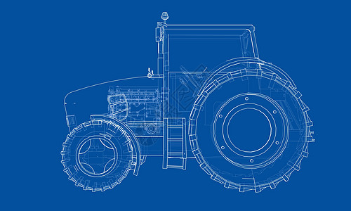 农用拖拉机概念 韦克托机器园艺家插图植物农民场地卡车运输力量小麦图片