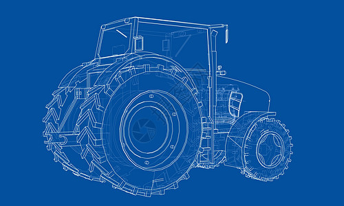 农用拖拉机概念 韦克托收成农场机器场地机械卡车园艺家线条收割机草图图片