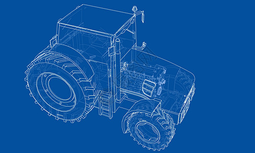 农用拖拉机概念 韦克托农民线条卡车场地收成机器农场车轮农业植物图片