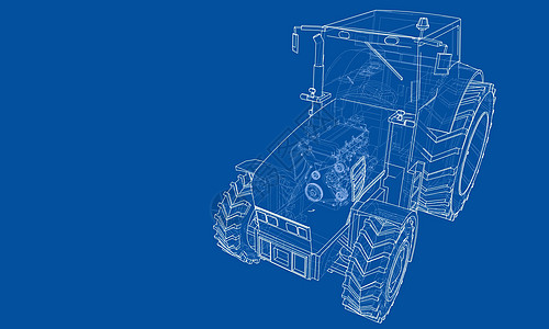 农用拖拉机概念 韦克托收割机插图技术小麦车轮运输农场收获线条园艺家图片