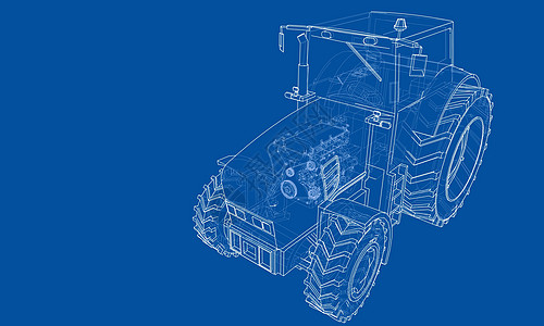 农用拖拉机概念 韦克托农民车轮农业小麦绘画农场运输技术收成线条图片