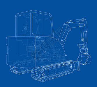 带有 Actor 的小型 Treactor 草图 韦克托运输技术工程师建造挖掘机力量矿业演员蓝图机械图片