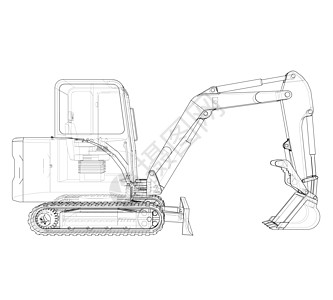 带有 Actor 的小型 Treactor 草图 韦克托运输履带车辆创造力绘画建造矿业工程师陆地力量图片