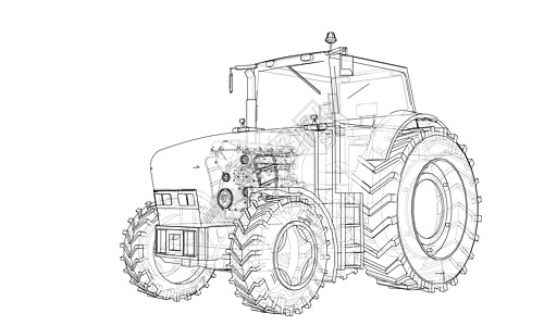 农用拖拉机概念 韦克托绘画机器车辆植物园艺家农业收获车轮运输农场图片