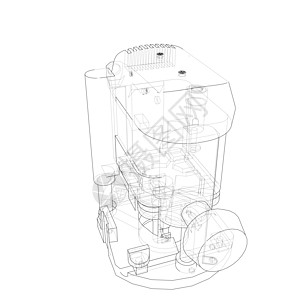 轮廓铣床 韦克托工具钻头工艺铣削钻孔作坊刀具建造墨水插图图片