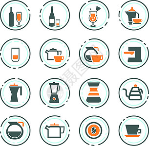 用于准备饮料图标的器具用具啤酒美食厨师餐厅厨具房子收藏工具家具图片