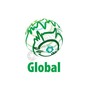 矢量标志 glob轨道公司世界身份商业技术蓝色全球网络丝带图片
