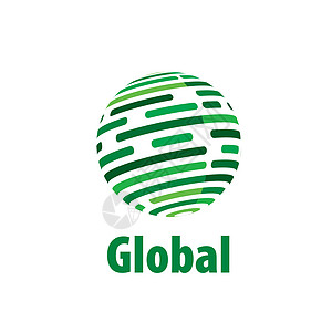 矢量标志 glob圆圈数据标签行星轨道网络绿色地球信号技术背景图片