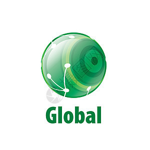 矢量标志 glob创造力圆形电脑地球全球轨道互联网技术世界芯片图片