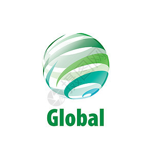 矢量标志 glob公司地球世界全球旅行网络绿色社会丝带创造力图片
