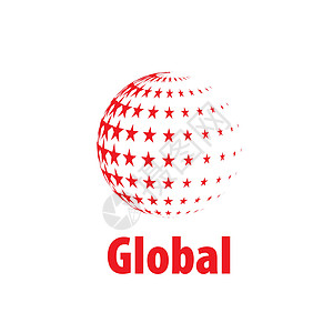 矢量标志 glob旅行网络社会标签身份技术商业地球丝带圆圈图片