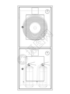 消防软管柜中的消防员工具 韦克托冒险预防救援建筑帮助情况草图内阁乐器管道图片