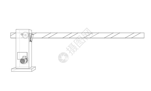 轮廓屏障门 韦克托建造出口入口边界公园机器手臂墨水车库草图图片