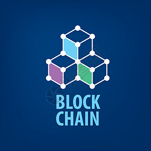 矢量标志 blockchai芯片货币银行业安全商业交换贸易技术代码标识图片
