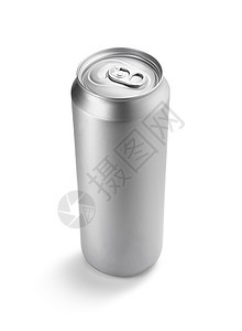 铝可以用白色背景流行音乐金属液体果汁宏观包装戒指苏打产品补品图片