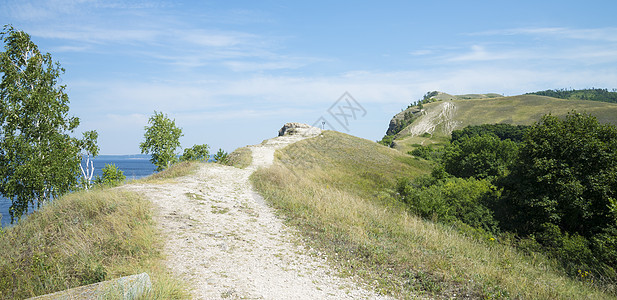 摩洛底茨基库尔甘 萨马拉地区的吸引力游客蓝色旅游全景天空地标植物丘陵草地晴天图片