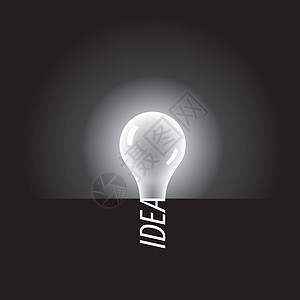 带有概念想法的灯泡标志 它制作图案矢量思维风暴标识头脑力量艺术天才解决方案创造力科学图片