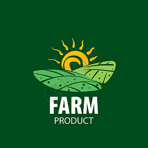 标志与农场领域的形象 它制作图案矢量插图商业环境生物花园植物质量太阳品牌产品图片