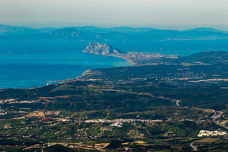 来自塞拉贝尔梅贾的直布罗陀海峡岩石海景地标悬崖海岸线天际山脉旅行城市海岸图片