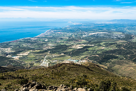 来自塞拉贝尔梅贾的直布罗陀海峡地标山脉城市海岸海景海岸线天际悬崖旅行岩石图片