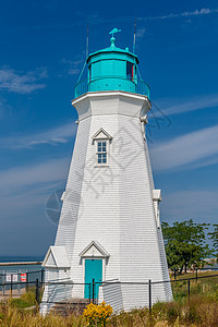 加拿大安大略省Dalhousie港达胡西港美丽的灯塔海岸线海景历史性港口安全海岸航海地标建筑学旅游图片