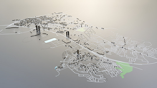 3D 未来派城市建筑商业天空金融全景景观科幻圆顶市中心外星人小说图片
