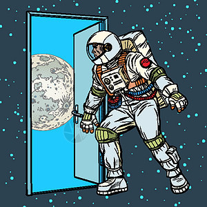 宇航员登月天空行星艺术环境先锋卡通片重力宇航服地球飞船图片