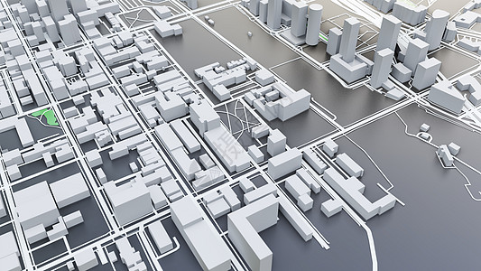 3D 未来派城市建筑小说科幻渲染全景金融天空圆顶办公楼摩天大楼天际图片