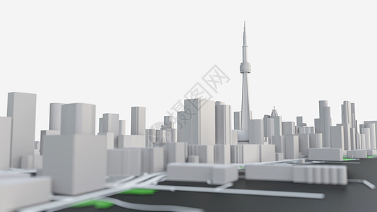 3D 未来派城市建筑景观渲染高楼摩天大楼建筑学小说商业天空全景科幻图片