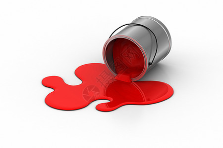 地板上涂红油漆液体工作金属圆圈合金墨水红色房子活力反射图片