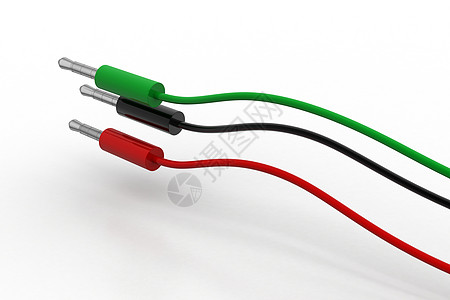 电电缆技术音频连接器电脑视频工作室宏观红色立体声绳索图片