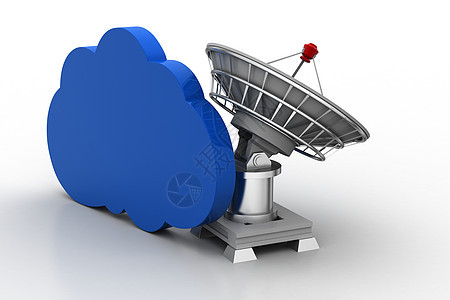 云层卫星天线概念创意概念图标用于云的卫星天盘信号电视盘子雷达广播艺术天文学科学商业电脑背景图片