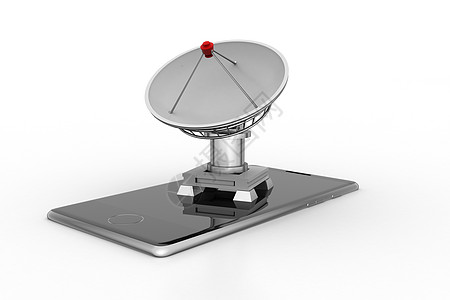 用于移动应用的卫星天线创意概念图标PS播送电脑商业广播天文学电视收音机雷达艺术信号背景图片