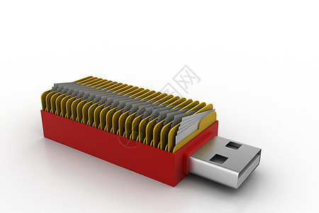 Usb 文件夹概念钥匙软件笔记本闪光数据磁盘目录驾驶内存电脑图片