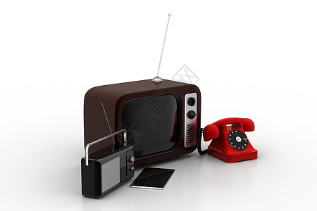 过期电子设备过时电子设备贫困地面电话电视广播家具收音机技术手机视频图片