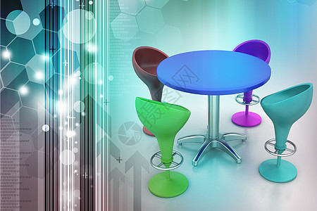 现代吧台凳子椅子塑料旋转餐厅家具咖啡店桌子金属座位图片