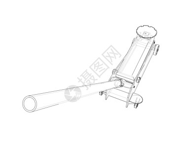 大纲地板千斤顶 韦克托站立工具插图杠杆机械乐器配件液压3d地面图片
