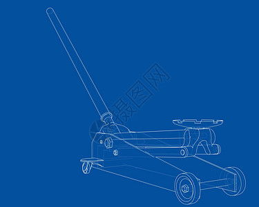 大纲地板千斤顶 韦克托地面草图绘画工业插图升降机乐器机械站立杠杆图片