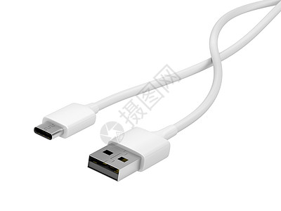 USB-A和USB-c电缆图片