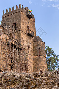 遗产Gondar城堡堡垒骆驼吸引力外观地方文化建筑王国地标观光图片