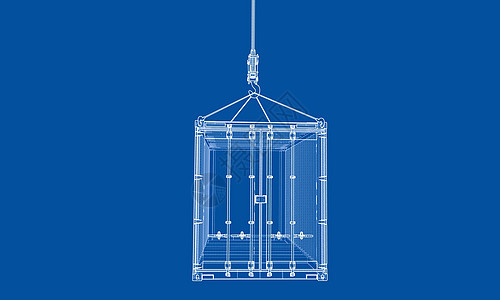 货物集装箱 线框样式贮存起重机建造出口货运金属运输仓库船运商品图片