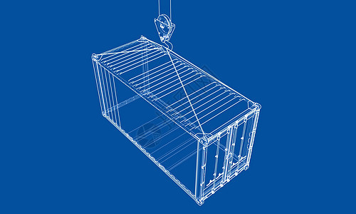 货物集装箱 线框样式金属贮存包装办公室商品商业运输仓库建造后勤图片