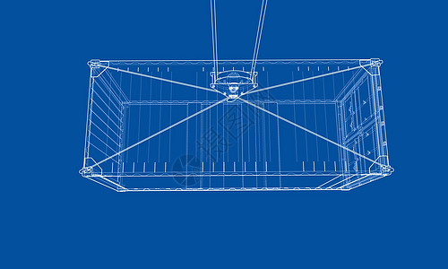 货物集装箱 线框样式加载工业卡通片出口后勤包装建造商业运输金属图片