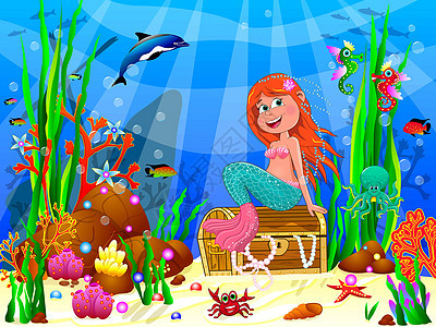 快乐的小美人鱼 在水下旋律1图片
